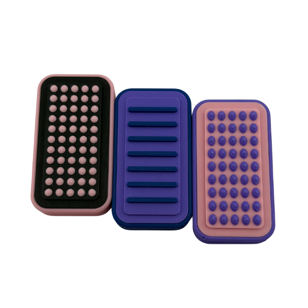 KLYX Fidget Slider Customizable Duotone Collection, Texture, Focus Tool & Sensory Aid for Grounding and Tactile Feedback, Stress Relief, Satisfying Click