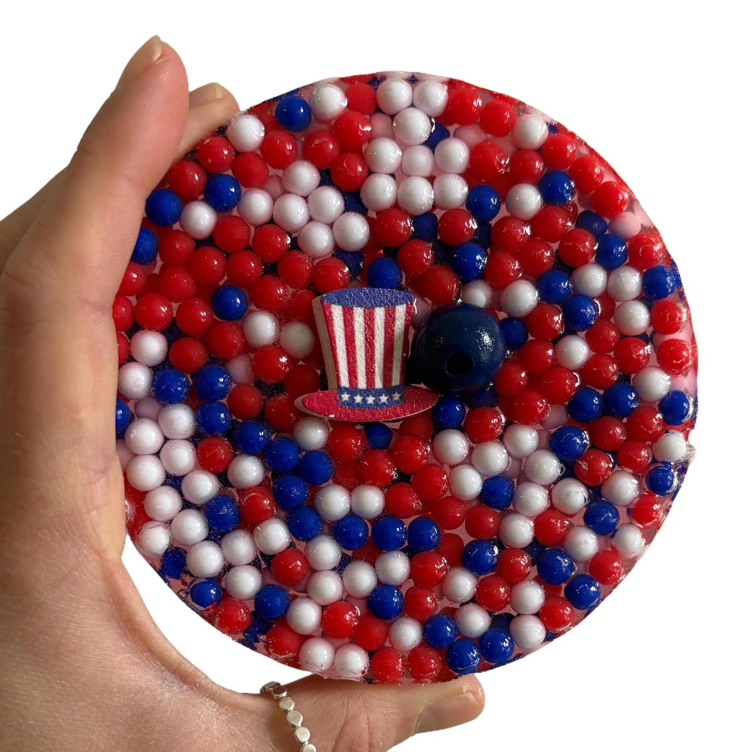 Reuseable Picky Pad - Star-Spangled Pick w/ OVER 300 BEADS, biodegradable, stress relief, fidget toy, picking, great for fine motor skills!