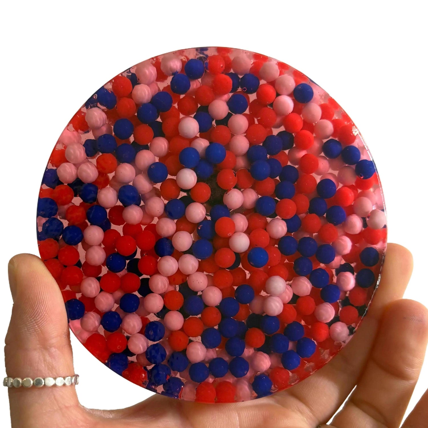 Reuseable Picky Pad - Star-Spangled Pick w/ OVER 300 BEADS, biodegradable, stress relief, fidget toy, picking, great for fine motor skills!