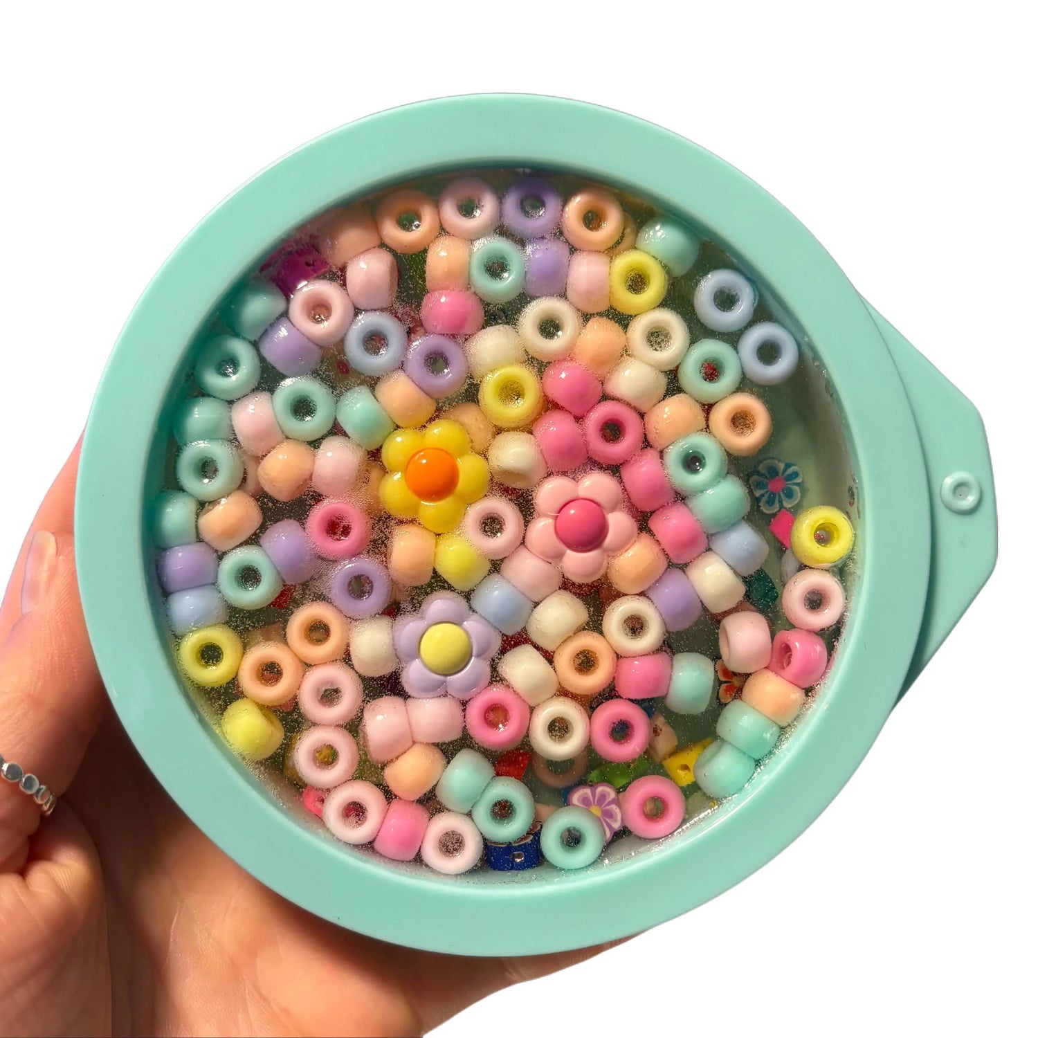 Reuseable Picky Pad Flower Power, remelt 30+ times, biodegradable, stress relief, fidget toy, picking, focus tool, sensory experience, great for fine motor skills!