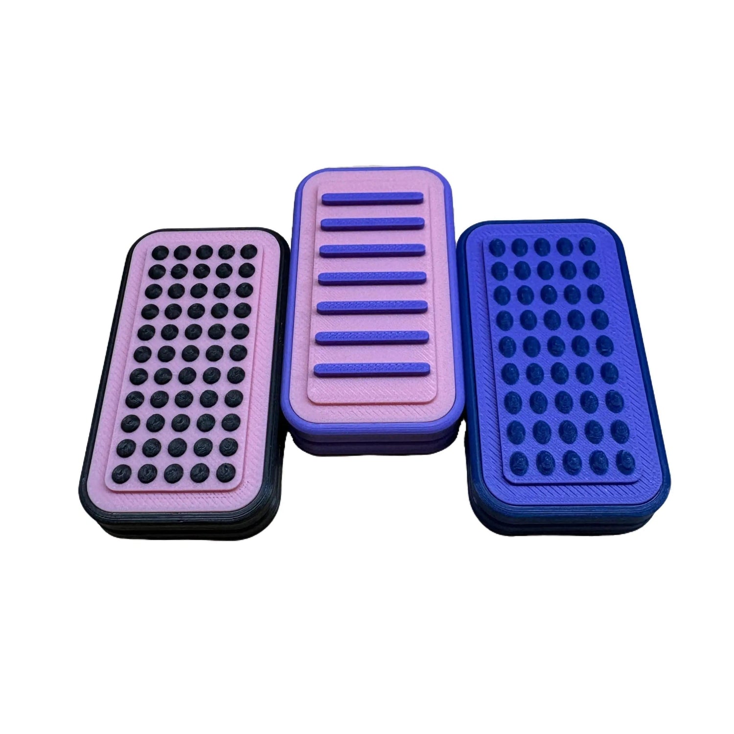 KLYX Fidget Slider Customizable Duotone Collection, Texture, Focus Tool & Sensory Aid for Grounding and Tactile Feedback, Stress Relief, Satisfying Click