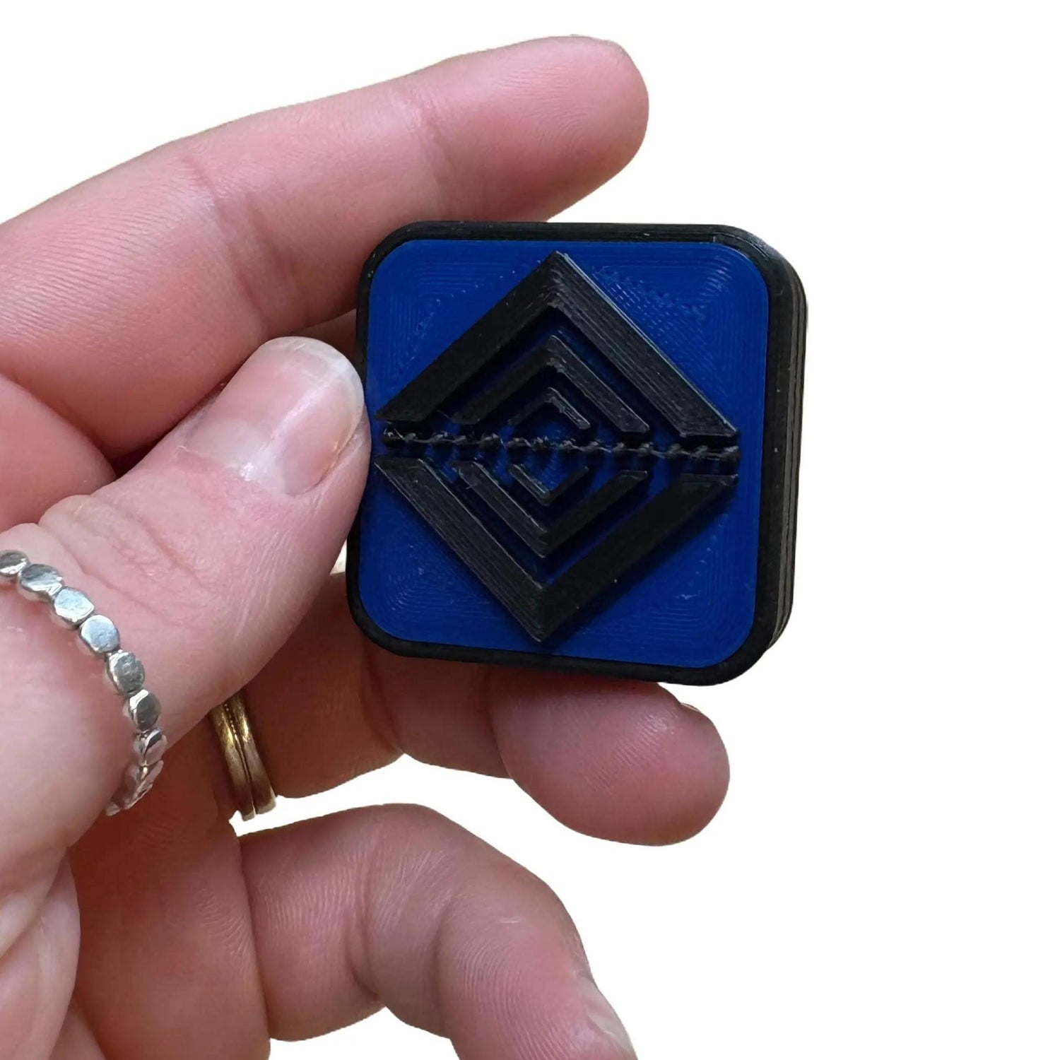 KLYX Fidget Square Slider Customizable Duotone Colors, Texture, Focus Tool & Sensory Aid for Grounding and Tactile Satisfaction, Stress Relief, Satisfying Click