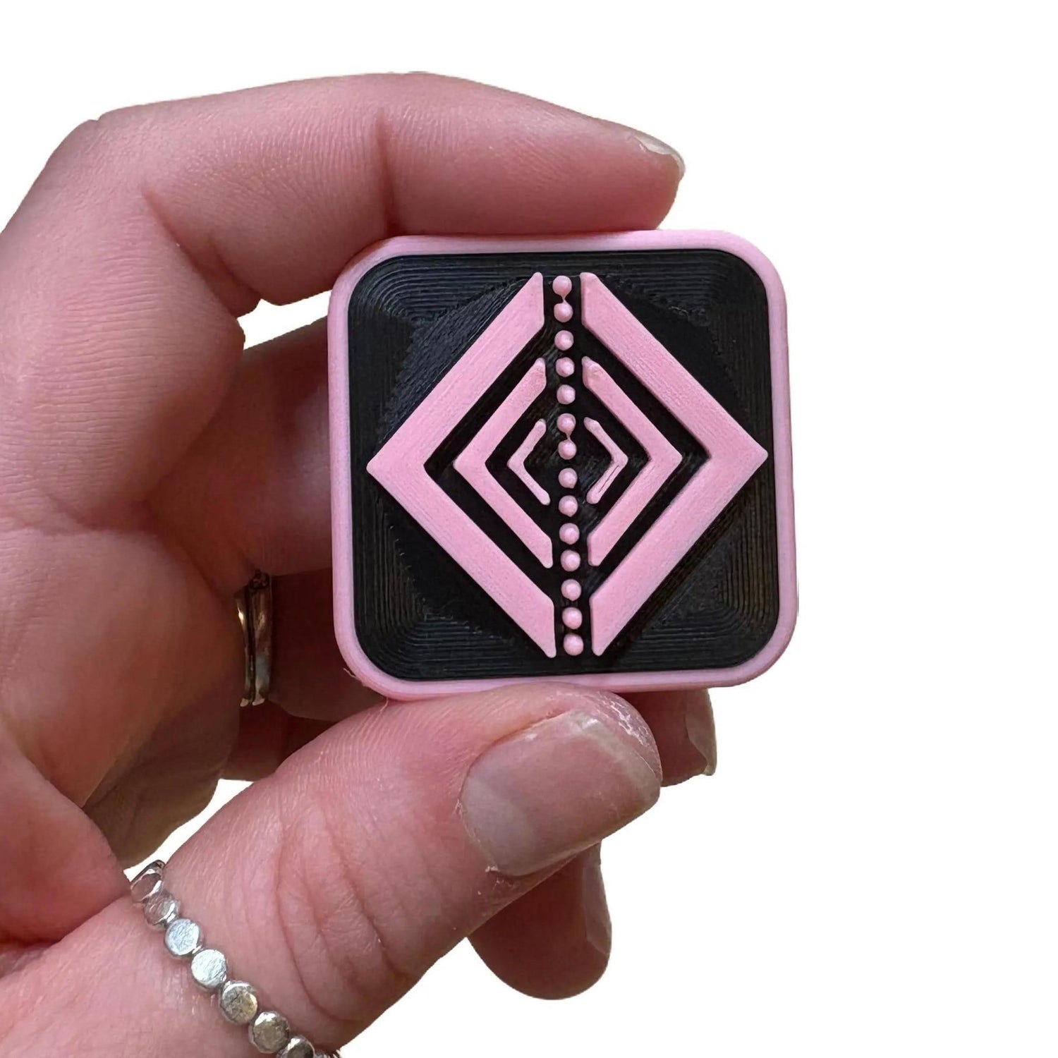 KLYX Fidget Square Slider Customizable Duotone Colors, Texture, Focus Tool & Sensory Aid for Grounding and Tactile Satisfaction, Stress Relief, Satisfying Click